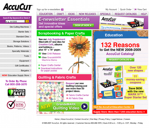 AccuCut Homepage